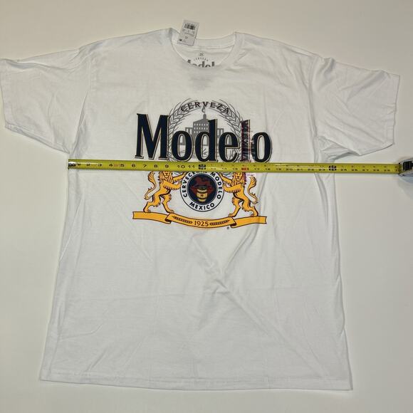 Modelo Especial Beer Graphic T-Shirt Men’s 2XL White 100% Cotton NWT Tee - Picture 8 of 12
